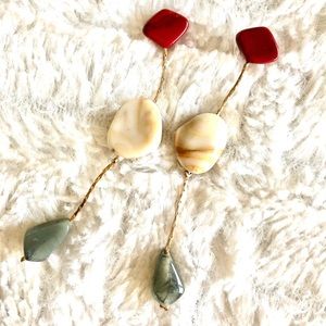 Tricolor Dangle Earrings